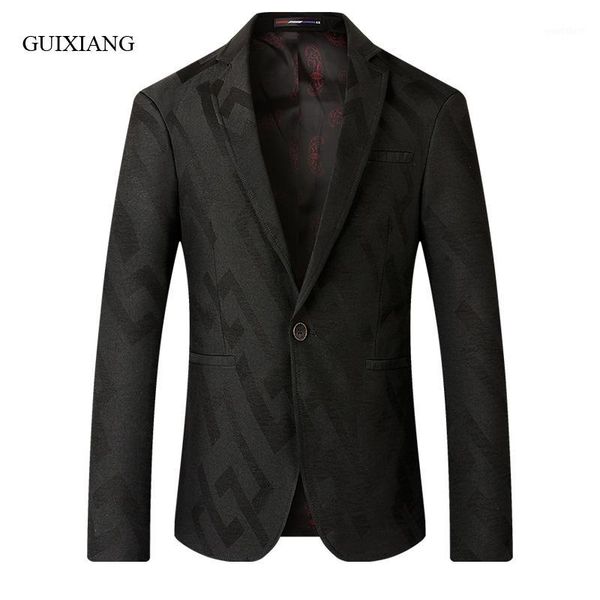 

2020 new arrival autumn and winter style men boutique blazers fashion casual single button microgroove slim men's jacket coat1, White;black