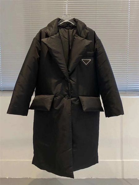 

women jacket down parkas long coat winter style with betl corset lady slim fashion jackets pocket outsize warm coats, Black