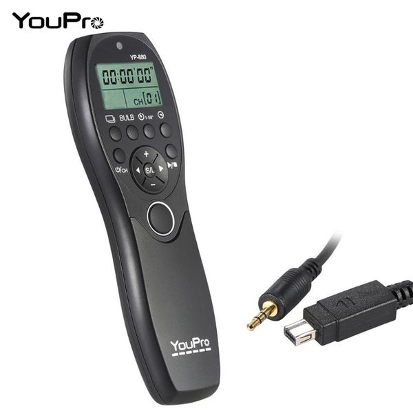 

youpro yp-880 dc2 for d750 d7100 d7200 d600 d610 d5500 camera wired shutter release timer remote control lcd display