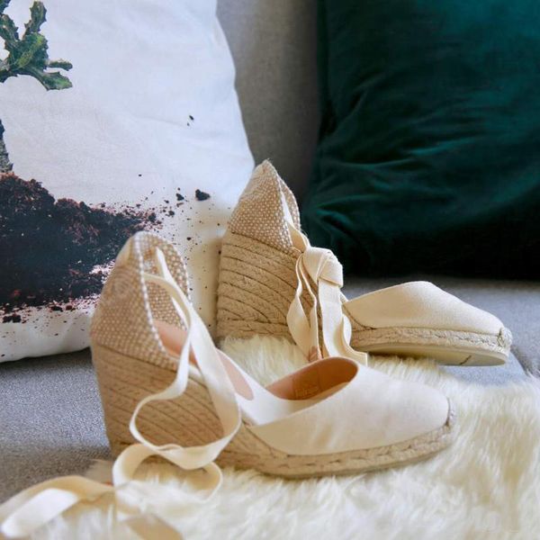 

lace up women espadrilles high heel fisherman sandals women summer fashion espadrilles wedges blue beach shoes swc0006, Black