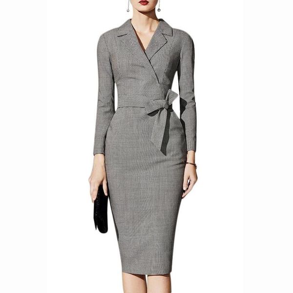 

2020 new bodycon dress black and white plaid dress european and american women's tight plaid waist hugging summer dresses, Black;gray