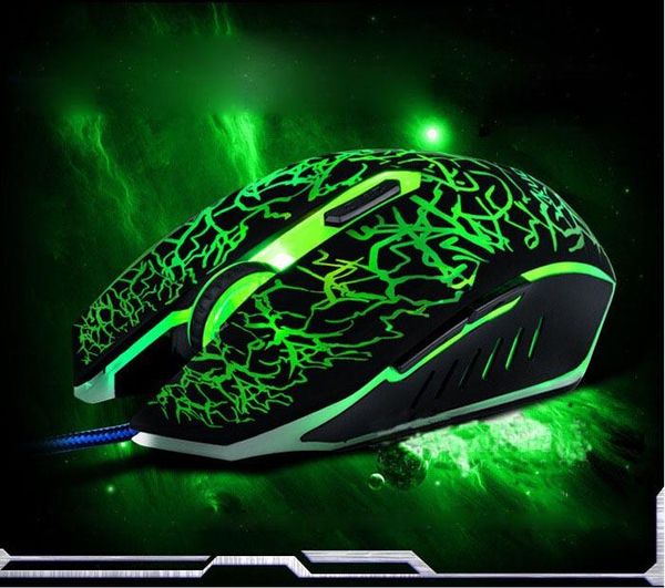 

mice professional colorful backlight 4000dpi optical wired gaming mouse computer 6a30 drop