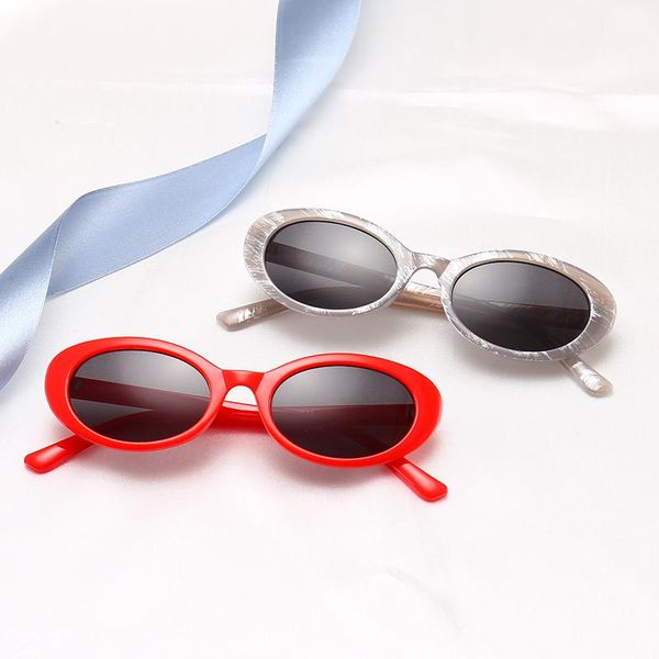 

sunglasses tesia oblong vintage women's glasses grey lenses uv400 protection eyes sunglass female fashion dance party eyewear, White;black