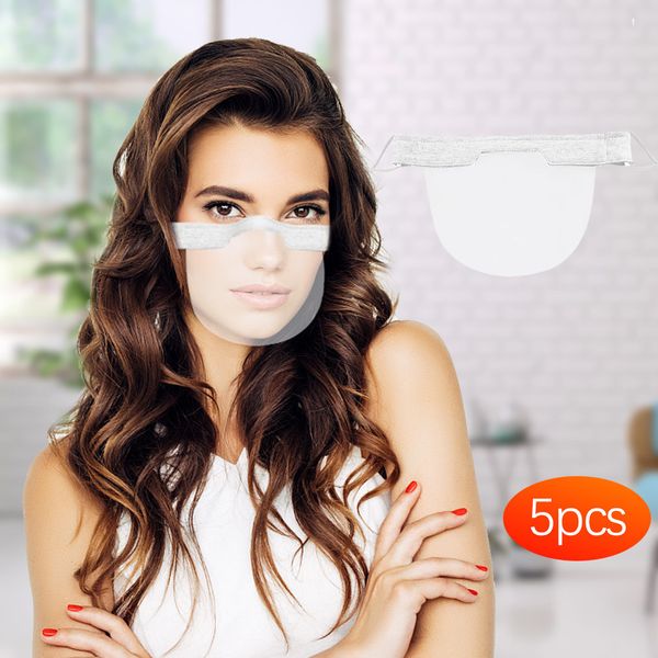 

face masks fashion 5pc mini shield lip reading mascarillas transparent reusable maske mouth caps cubrebocas
