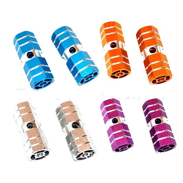 

aluminium alloy mountain bike footrest hollow out stunt bmx bicycle back wheel axle feet cycling parts black outdoors hexagonal 1 9dj m2