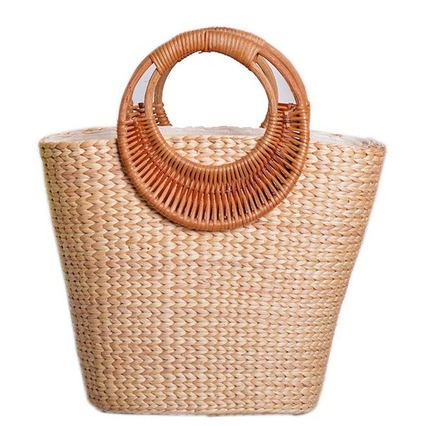 

new-women summer handbag female bohemian beach straw bags vintage designer lady travel rattan knitted casual tote