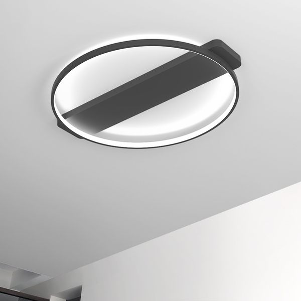 

2021 new minimalist and modern led ceiling lamp to the dining room decoration black house round chandelier 9ex1