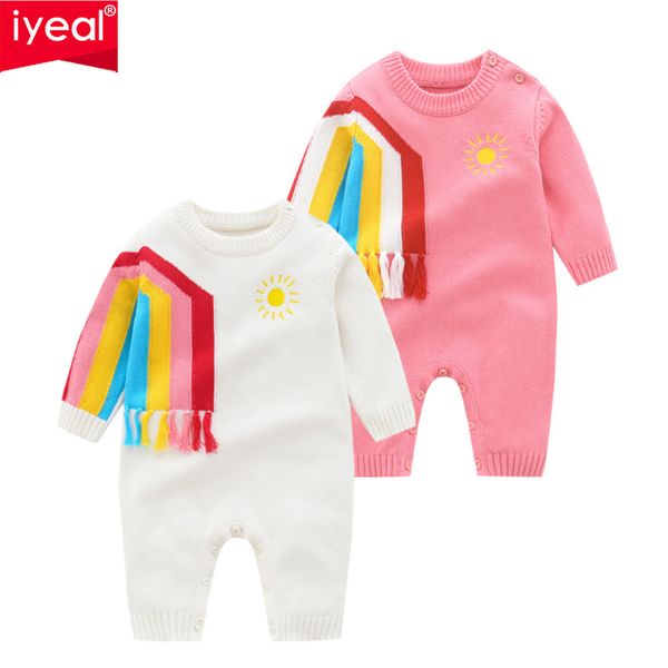 

iyeal baby girl romper clothes newborn boy overalls new winter cotton long sleeve jumpsuit kids clothing baby clothes 0-18m 1021, Blue