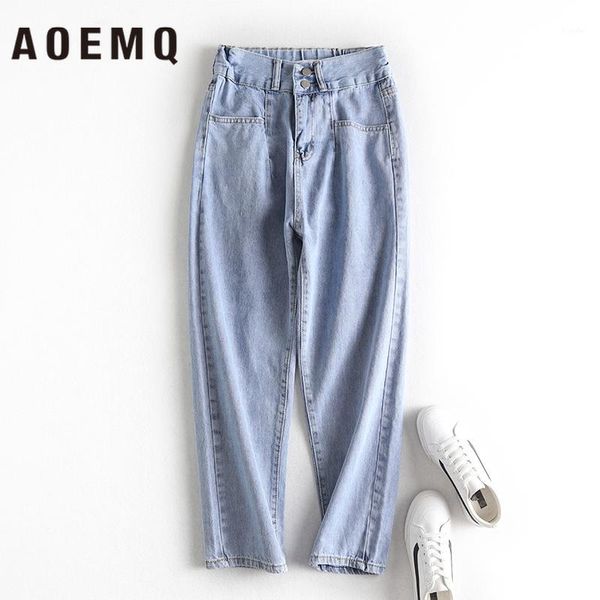 

aoemq cargo pants blue solid jeans birthday present plus size wide loose pants girlfriends jeans for women buttoms clothing1