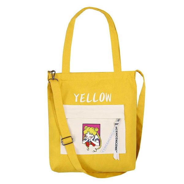 

sailor moon дамы женщины сумка плеча canvas мода большой емкости cartoon tote плеча сумка повседневная сумка tote
