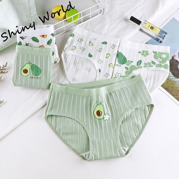 

cute avocados panties women's cotton briefs low-rise comfortable female underwear women strip lingerie intimates fashion panties1, Black;pink
