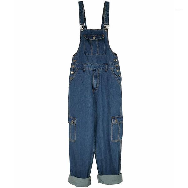 

2020 jeans men men's denim overalls men's overalls jumpsuit large size 30-46 strap straight pants blue jeans plus size1