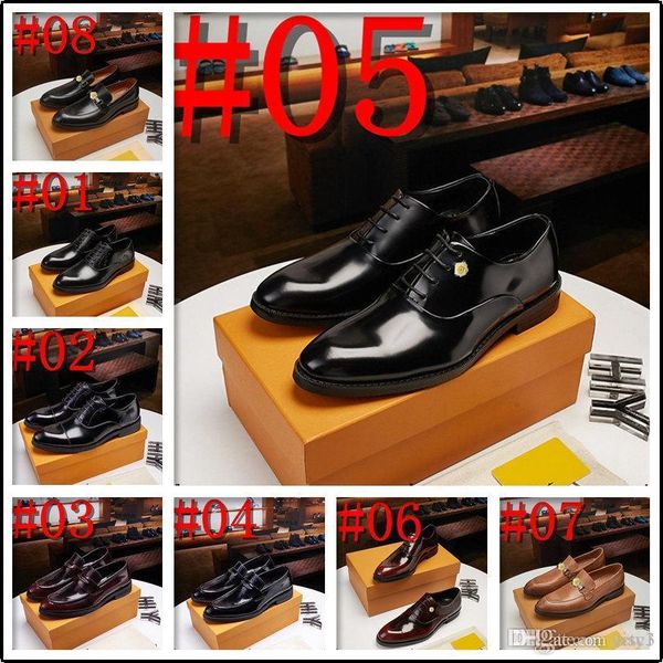 

q4 black leather men dress shoes rivets lace up loafers men driving flats business wedding luxury dress shoes zapatos hombre 33
