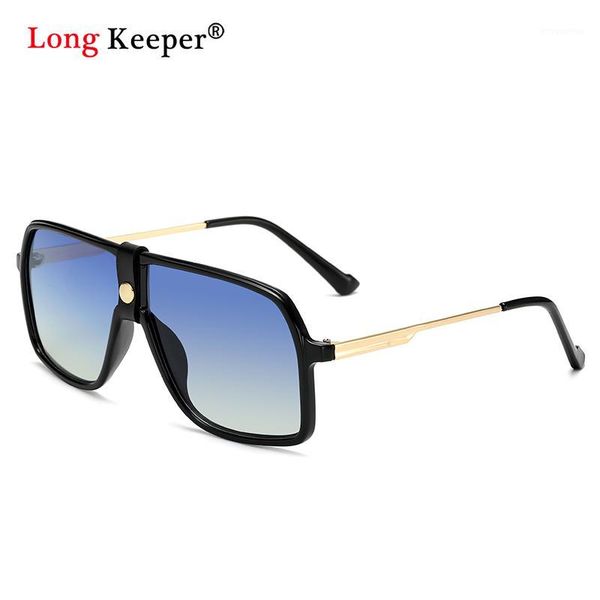 

classic fashion oversized sunglasses women 2020 design square frame blue lens sun glasses shades lady1, White;black