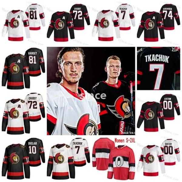 

2021 ottawa senators 8 tim stutzle jersey 7 brady tkachuk 72 thomas chabot murray bgreig connor brown bobby ryan anderson zaitsev hainsey, Black;red