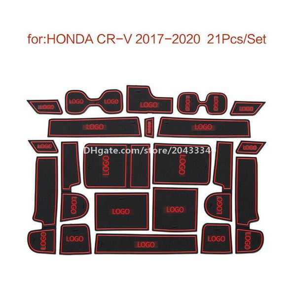 

car gate slot pad water coaster interior non-slip mats for honda cr-v 2017-2020