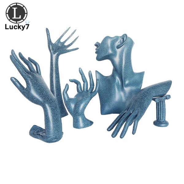 

смола боковая сторона портрета модель ожерелье ювелирные изделия стойки для хранения серьги висит браслет кольцо ювелирных изделий реквизит, Pink;blue