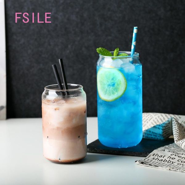

glass simple milk cold temperature fashion shape creative can drink latte coffee cup ice cola american high qylhpr mywjqq
