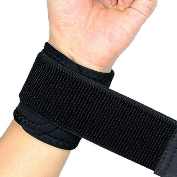 

wrist support adjustable brace wristband men and women gym wrestle professional sports protection bandage strap1, Black;red