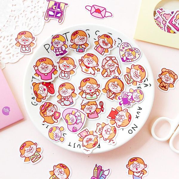 

40pcs lot patterns cute stickers kawaii decorative collage scrapbooking album stick label school stationery sticker aesthetic wmtfvk xhhair