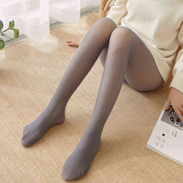 

socks hosiery stewards grey plush thickened winter leggings spring and autumn real pants step on foot fake meat penetrating, Black;white