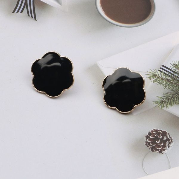 

18k gold plated s925 silver luxury brand designers double letters stud geometric round flower classic women crystal rhinestone earring weddi, Golden;silver