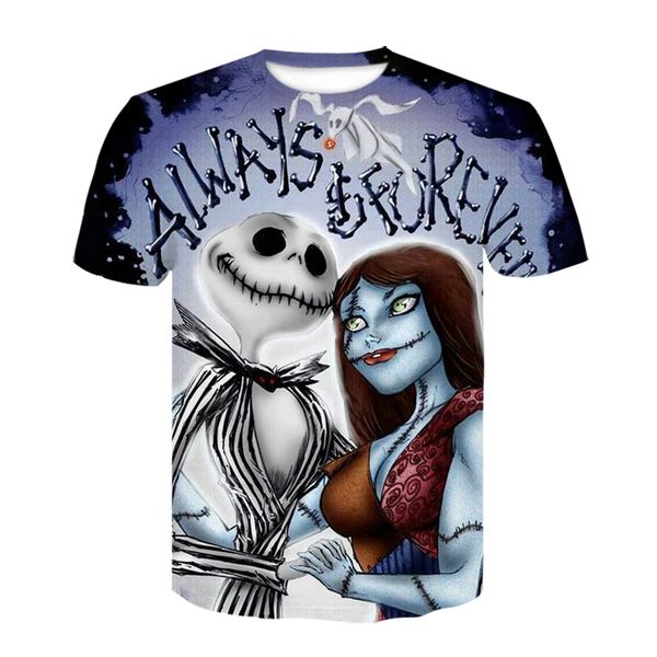 

new arrival jack skellington and sally graphic the nightmare before christmas cosplay 3d print shirts graphic aesthetic anime men clothing