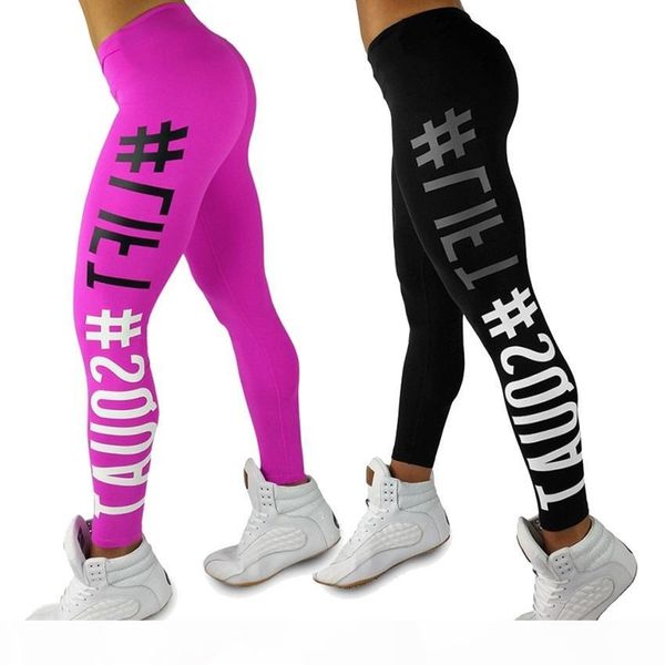 

women sport yoga pants " lift & squat " print capris elastic tight fitting leggings slim fitness pencil fashion trousers pwdk1, Black;white