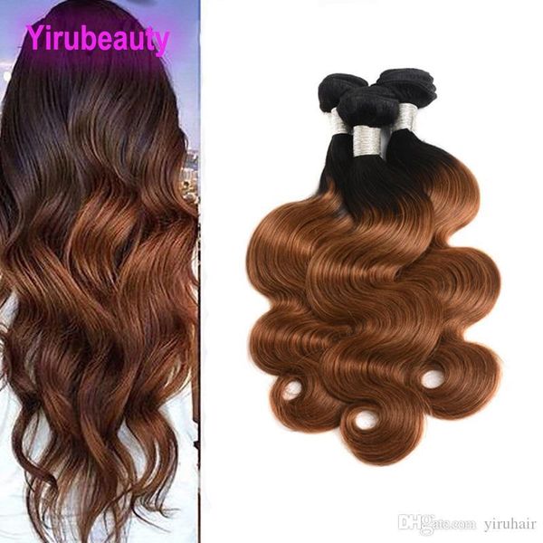 

malaysian 100% human hair three bundles 1b 30 ombre hair extensions body wave straight wholesale 1b 30 dyed hair products, Black