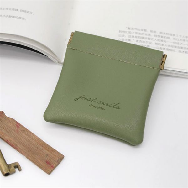 

pu leather coin purse fashion earphone bags multi function storage bag zipper purse solid color coin pouch air cushion storage 28 l2
