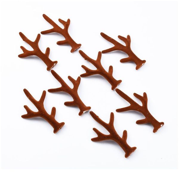 

2pcs left and right fake lovely antlers christmas decorative flowers wreaths wedding bridal headdress needlework headb qylxap