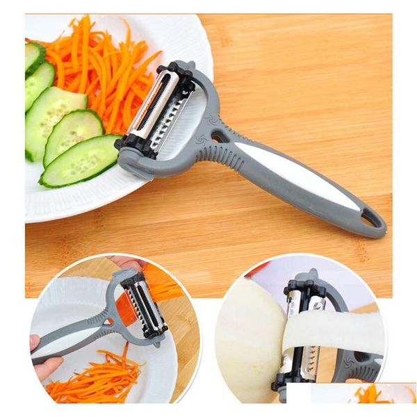 

2018 3 in 1 360 degree rotary carrot potato peeler melon gadget vegetable fruit turnip slicer cutter kitchen cookig tools k4miw