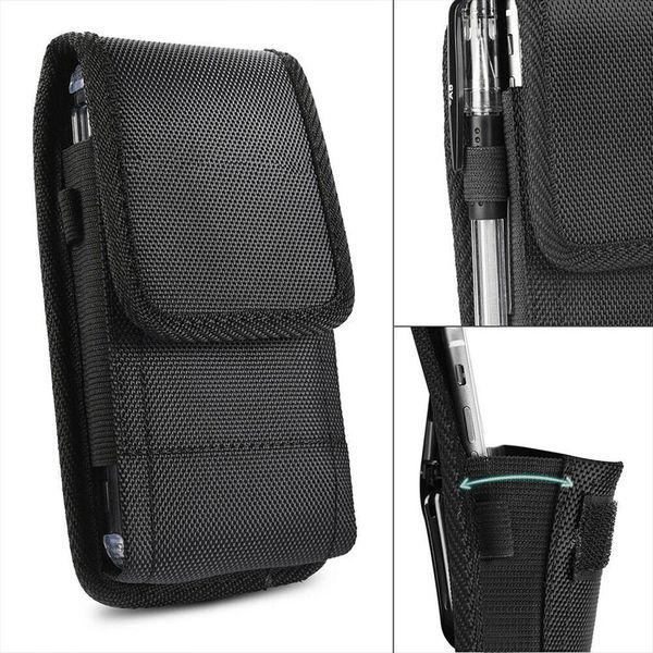 

2019 men phone pouch classic black mens belt bag hanging waist storage bag belt clip pouch case for iphone fanny pack new