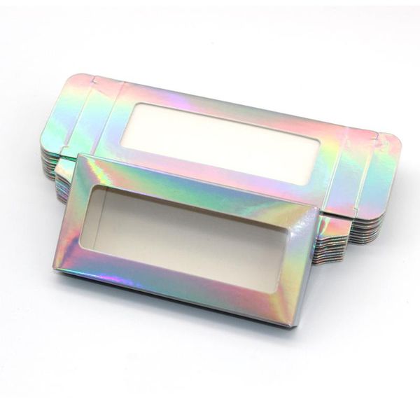 

false eyelashes pretty eyelash box case holographic lash packaging empty 10/20/30/50/100 pieces cardboard multicolor wholesale
