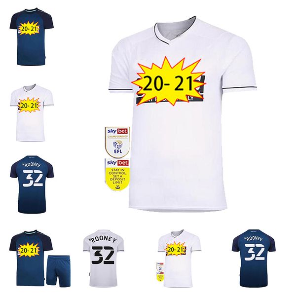 

2020 2021 derby county soccer jerseys rooney dowell paterson waghorn 20 21 football men and kids shirt, Black;yellow