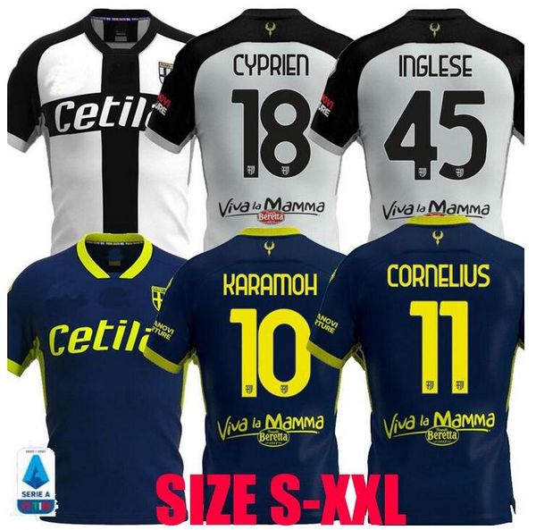 

2020 2021 parma calcio трикотажные изделия футбола darmian жервиньо inglese kucka 20 21 karamoh корнелиус kulusevski сиприян adorante футбол, Black;yellow