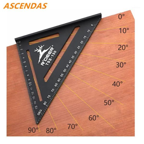 

triangle ruler 150/300mm speed square aluminun alloy protractor right angle tools carpenter woodworking measuring tools - 300mm1