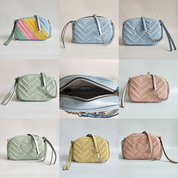 

new style marmont women handbags silver chain shoulder bags crossbody soho bag disco messenger bag purse wallet 7colors in stock