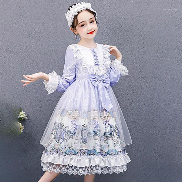 

girl's dresses flower girl luxury tulle ball gown ankle-length embroidery full lace luolita purple o-neck kid party princess skirt d328, Red;yellow