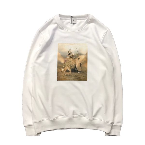 

designer animal world print crew neck couple terry mens hoodies luxurious classic check elements perfectly blended sweatshirt, Black