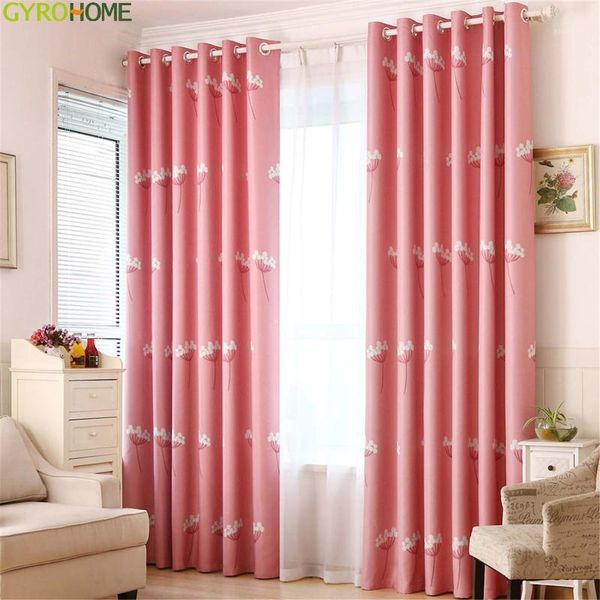 

modern simple pastoral style embroidered dandelion curtain bedroom living room drapes1