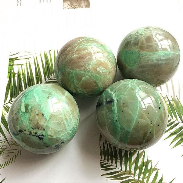 

naturally polished green moonlight decorations balls green moonlight sphere