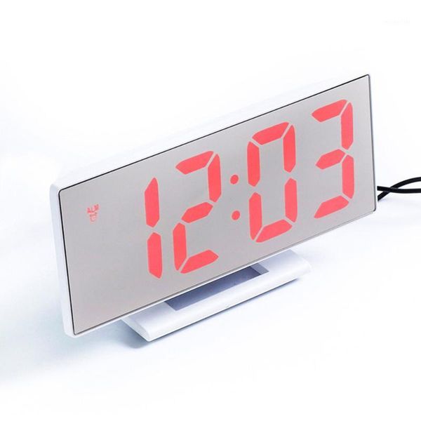 

fashion led digital alarm clock mirror multifunction snooze display time night deskgift1