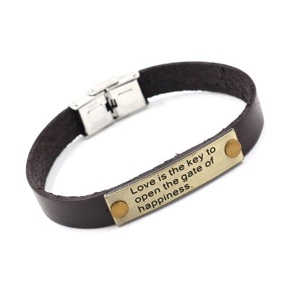 

eif dock id bracelets for men women love is key to open the gate of happiness nameplate bracelet 2020 punk co qylrbk