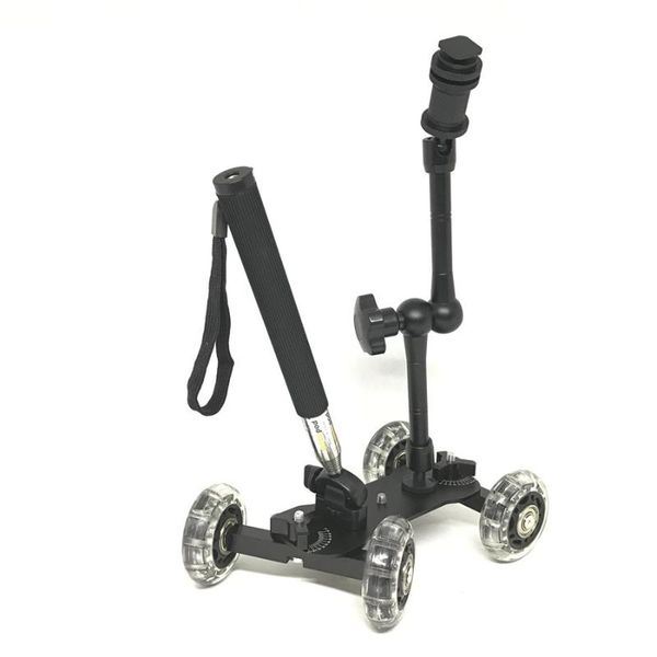 

lighting & studio accessories 3in1 camera rail car table slider dolly 11 inch magic arm phone handheld monopod selfie stick for d1000 d3000