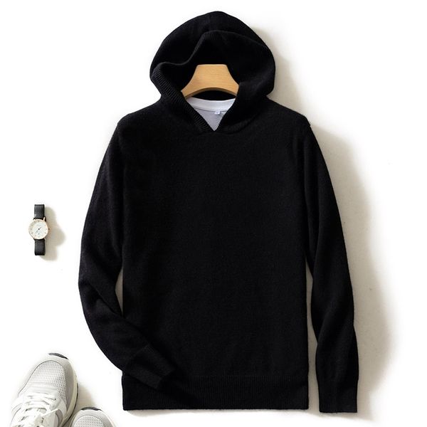 

2021 quality high degree blouses thick hats 100% cashmere goat mesh jumpers men winter new long pullovers jjgp, White;black