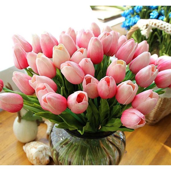 

11pcs tulip artificial flower pu artificial bouquet real touch flowers for home wedding decorative flowers wedding decoration wtdp6
