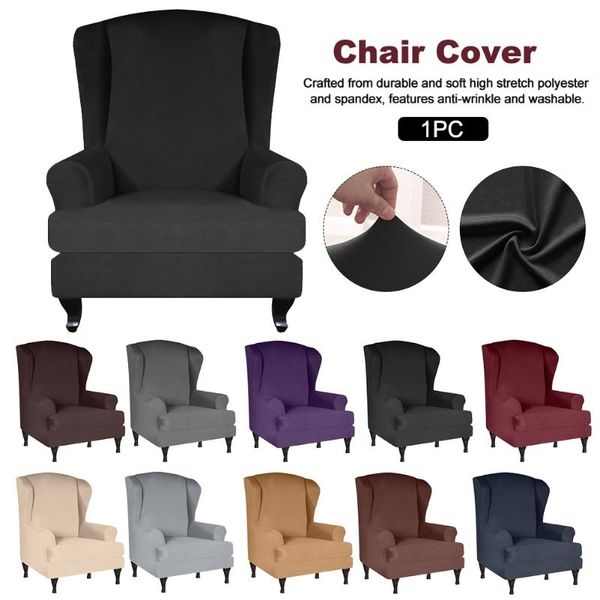 

removable slipcover home decor modern wing chair cover high stretch dustproof couch non slip soft washable furniture protector