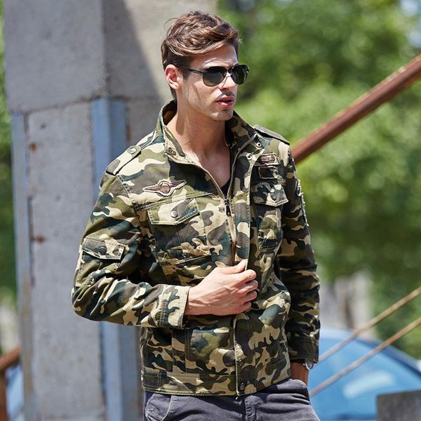 

autumn winter multi-pocket cargo flight tactical jacket men 3xl men`s cotton windbreaker camouflage bomber jackets, Black;brown