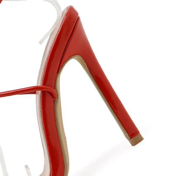 

cross tie sandals women 11.5cm high heels fetish green summer shoes female pointed toe roman sandals girls stripper heels shoesmultifunction, Black